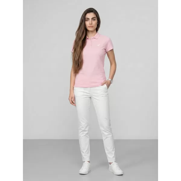  Dámske tričko s golierom 4F WMM00TPTSF0768 LIGHT PINK 