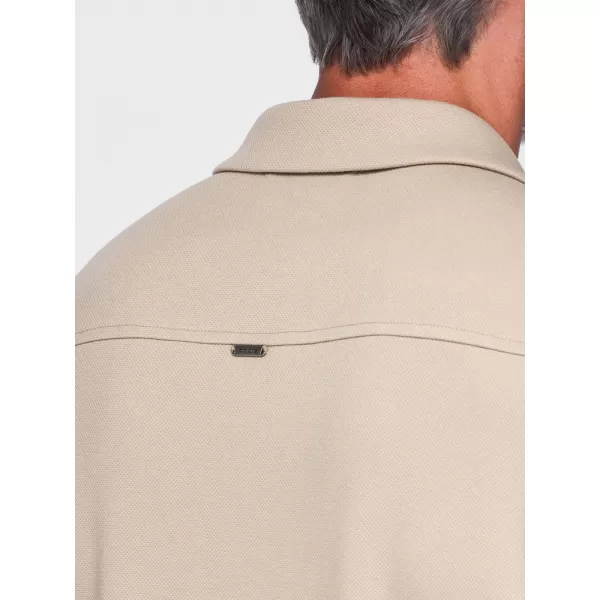  Pánska košeľa OMBRE OM-SHCS-0220 BEIGE 
