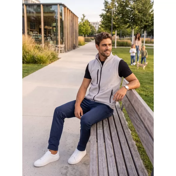  Pánska fleece vesta ALTISPORT ALM002525 SVETLO ŠEDÁ 