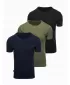 Pánske tričko OMBRE OM-TSBS-0268 BLACK/GREEN/KHAKI