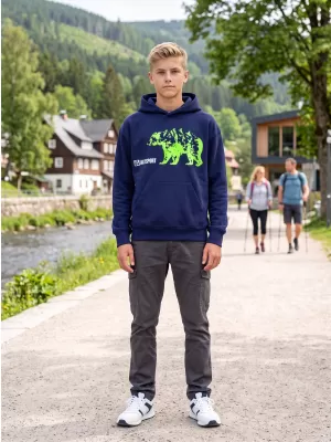 Detská mikina ALTISPORT ALM193422 POLNOČNÁ MODRÁ