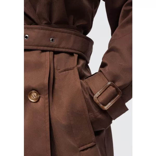  Dámsky kabát OMBRE OW-COLC-0121 BROWN 