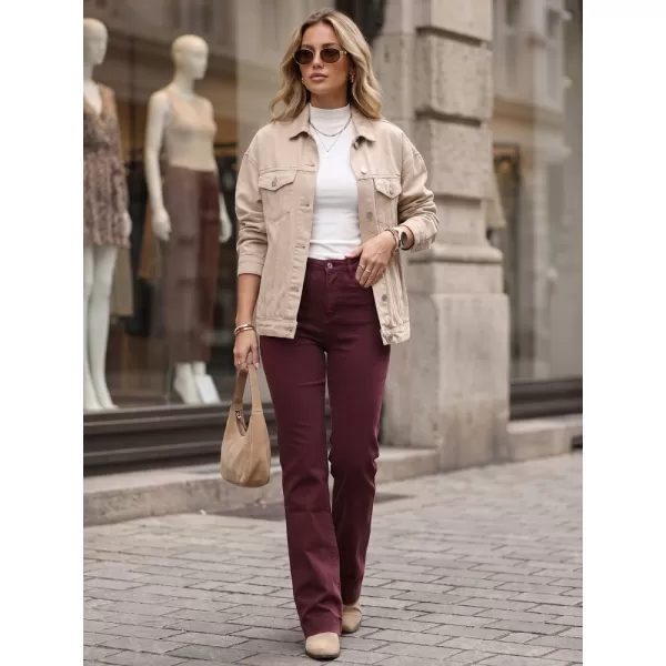  Dámske nohavice DSTREET UY3105 BORDOVÁ 
