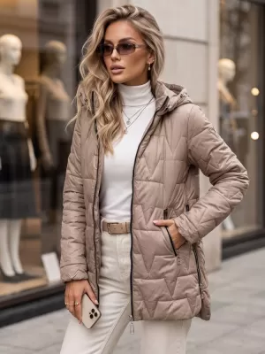 Dámska bunda DSTREET TY5793 KARAMELOVÁ
