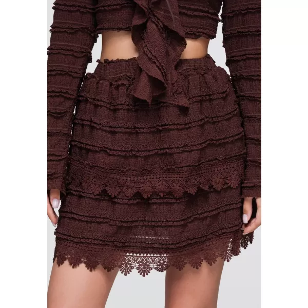  Dámska sukňa OMBRE OW-GL-E0015 DARK BROWN 