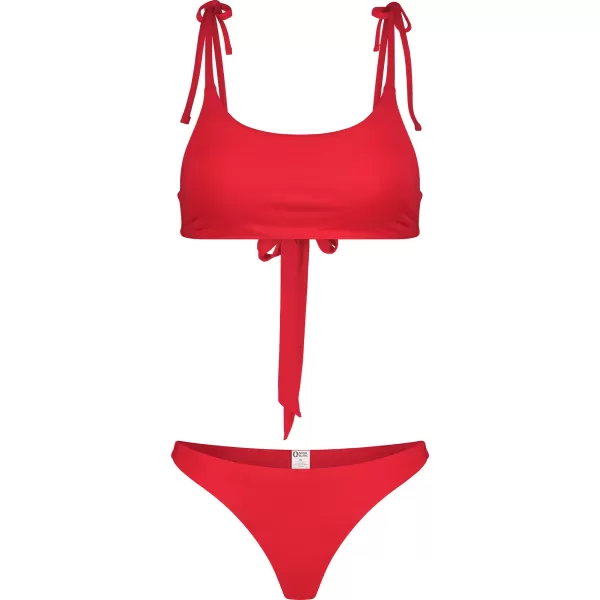  Dámske bikiny - spodný diel NORDBLANC GLITZ NBSSS8240 ČERVENÁ 