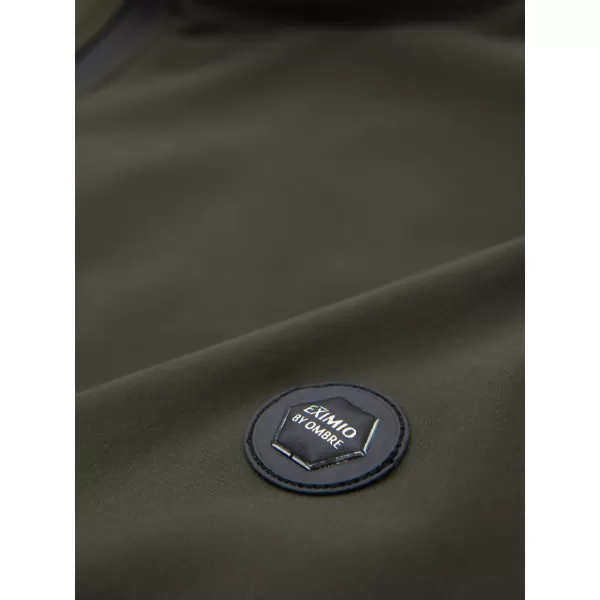  Pánska bunda s kapucňou OMBRE OM-JANP-0233 DARK OLIVE 
