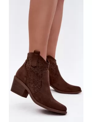 Dámske topánky S.BARSKI HY62-8149 COFFEE