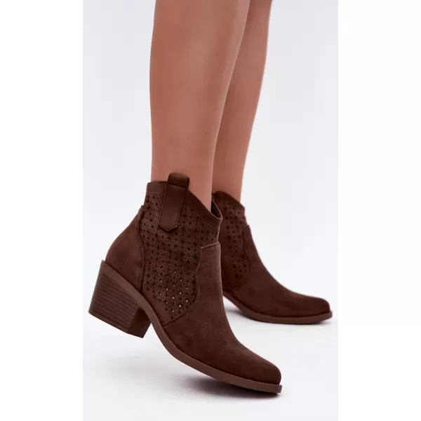  Dámske topánky S.BARSKI HY62-8149 COFFEE 