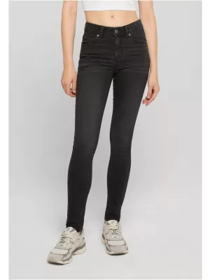 Dámske nohavice URBAN CLASSICS TB8370 BLACK WASHED