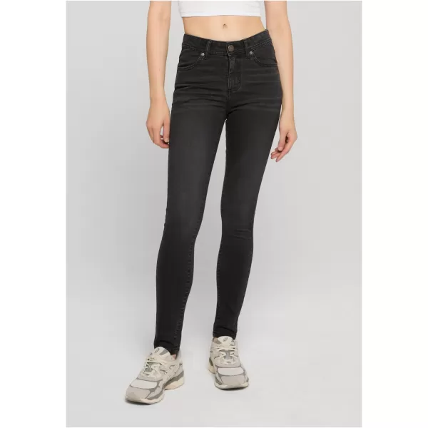  Dámske nohavice URBAN CLASSICS TB8370 BLACK WASHED 