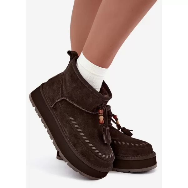  Dámske topánky BIG STAR SHOES UU274678 BROWN/BEIGE 