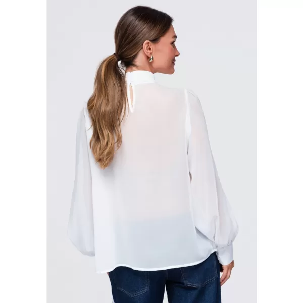  Dámska blúzka OMBRE OW-TS-E0085 WHITE 