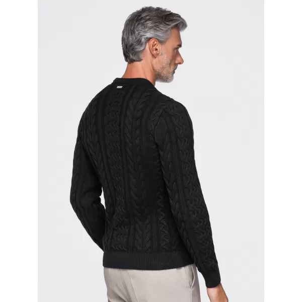  Pánsky sveter OMBRE OM-SWSW-0191 BLACK 
