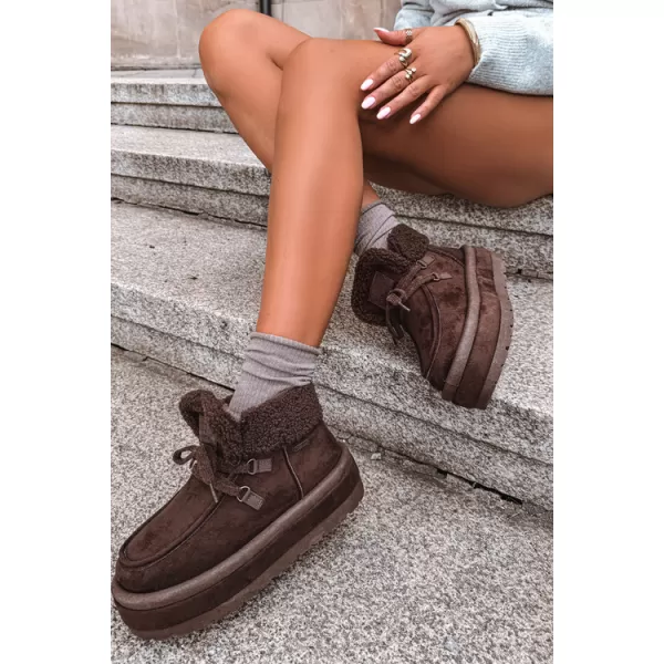  Dámske topánky BIG STAR SHOES UU274214 BROWN/BEIGE SHADOWS 