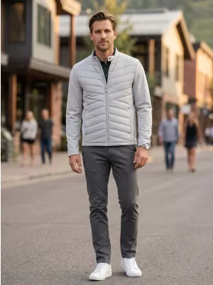 Pánska hybridná bunda MALFINI PREMIUM CROSS 555 SILVER GRAY