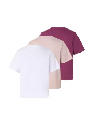 Dámske tričko URBAN CLASSICS TB8574B-23660 WHITE/VINTAGE ROSE/BERRY PURPLE