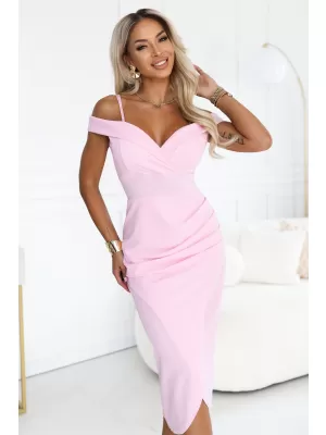Dámske šaty NUMOCO CALLIE 564-12 PASTELOVO RUŽOVÁ