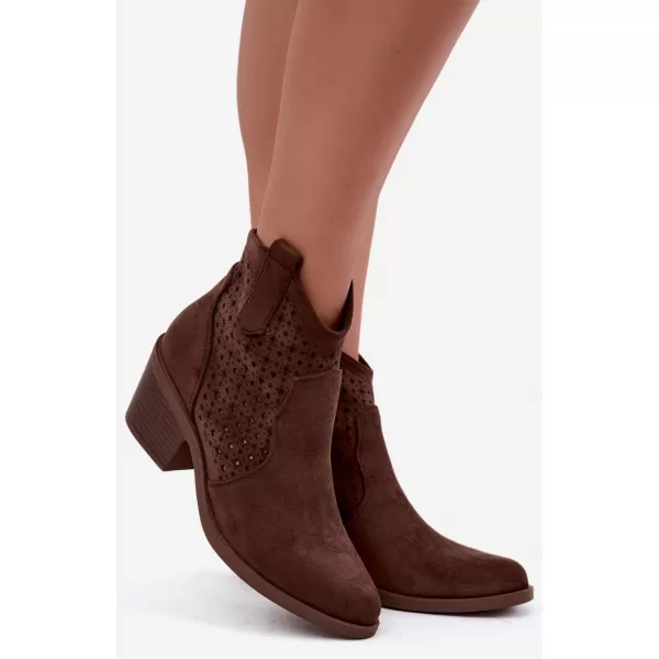  Dámske topánky S.BARSKI HY62-8149 COFFEE 