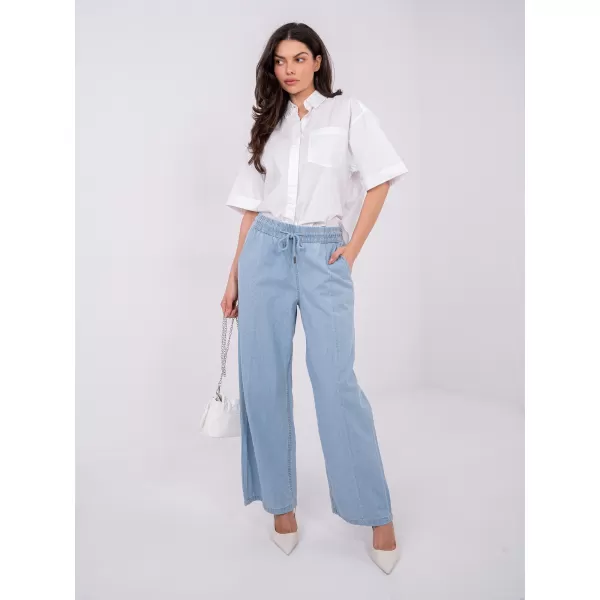  Dámske nohavice SUBLEVEL D80038BB62627L220 LIGHT BLUE 