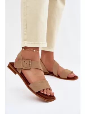 Dámske sandále BIG STAR SHOES TT274491 BEIGE
