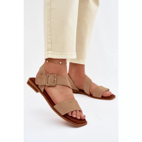  Dámske sandále BIG STAR SHOES TT274491 BEIGE 