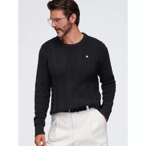  Pánsky sveter OMBRE OM-SWSW-0190 BLACK 