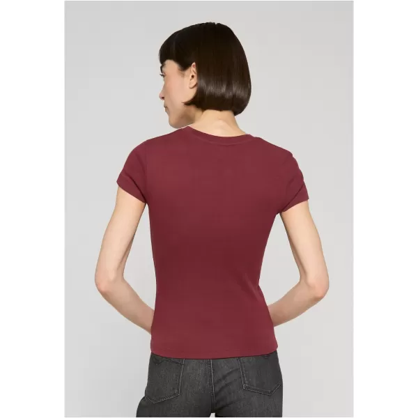  Dámske tričko URBAN CLASSICS TB8569-22408 DARK BRICK RED 