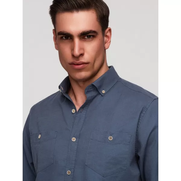  Pánska košeľa OMBRE OM-SHCS-0134 BLUE 
