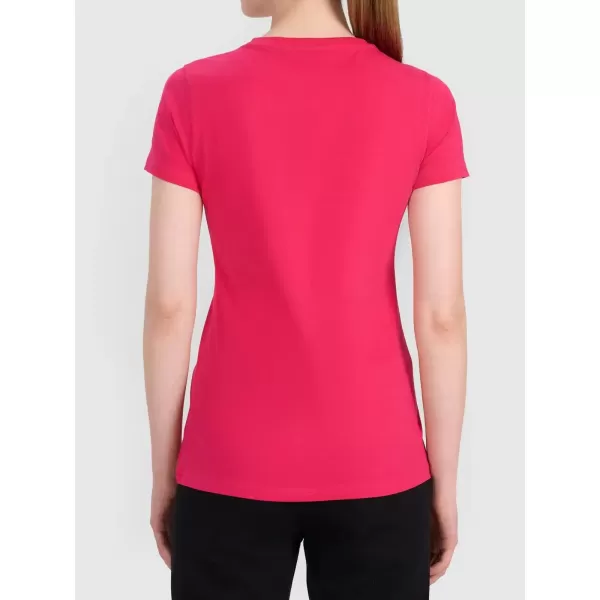  Dámske funkčné tričko 4F WAW25TFTSF1527 DARK PINK 
