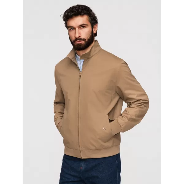 Pánska bunda OMBRE OM-JANP-0326 LIGHT BROWN 