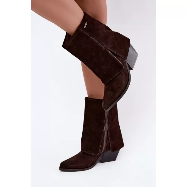  Dámske čižmy BIG STAR SHOES UU274115 BROWN/BEIGE SHADOWS 
