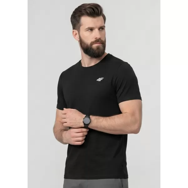  Pánske tričko 4F WAW25TTSHM2373 DEEP BLACK 
