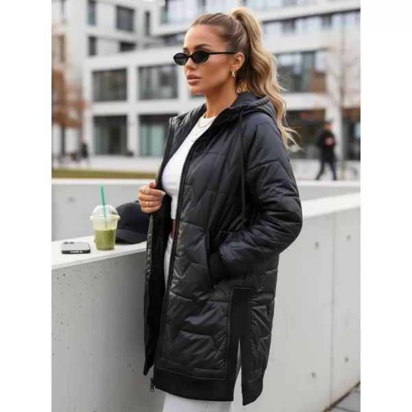  Dámska bunda DSTREET TY5809 ČIERNA 