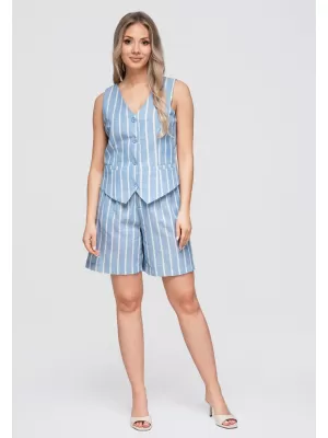 Dámska vesta OMBRE OW-VE-E0008 BLUE