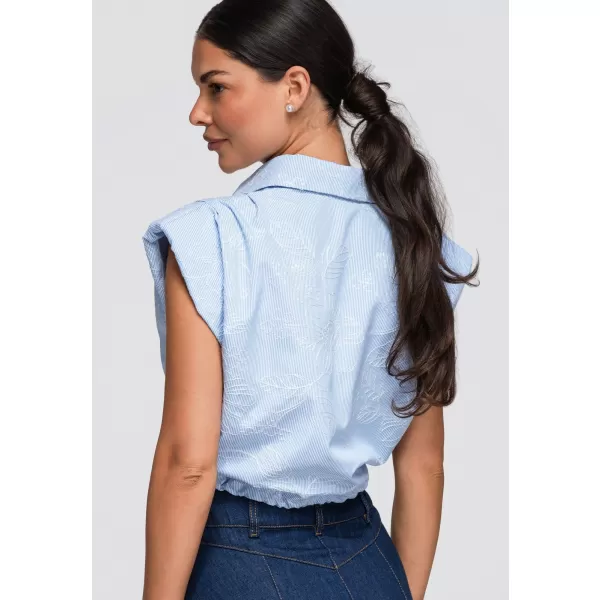  Dámska košeľa OMBRE OW-SH-E0057 BLUE 