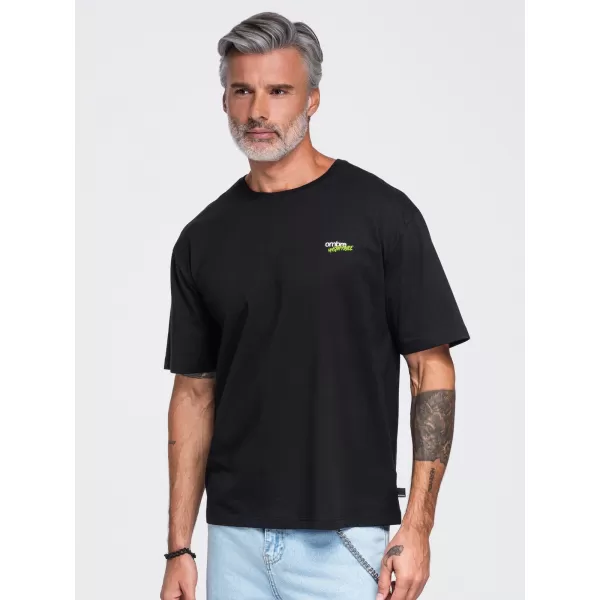  Pánske tričko OMBRE OM-TSPT-0284 BLACK 