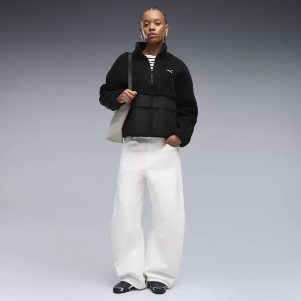  Dámska bunda PUMA RE:FIBRE SHERPA JACKET W 69456701 PUMA BLACK 