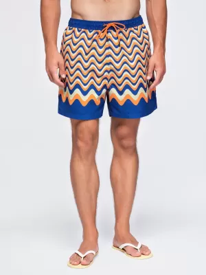 Pánske kraťasy OMBRE OM-SRSS-0221 ORANGE AND BLUE