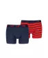 Pánske boxerky PUMA ELEMENTS MEN STRIPED BOXERS 2P 93884205 RED/NAVY