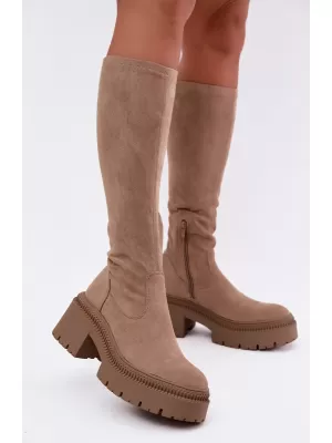 Dámske čižmy BOTO 9671A-1 KHAKI