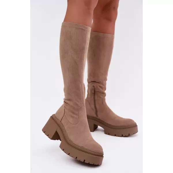  Dámske čižmy BOTO 9671A-1 KHAKI 