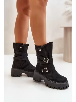 Dámske členkové topánky BOTO QH7825/DA185 BLACK