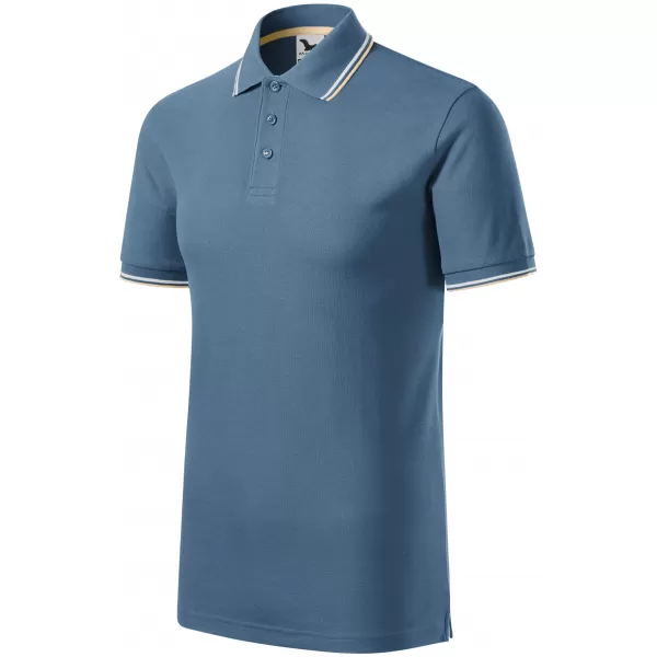  Pánske tričko s golierom MALFINI FOCUS 232 DENIM 