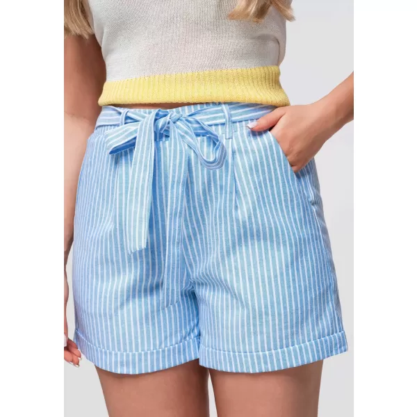  Dámske kraťasy OMBRE OW-ST-E0005 LIGHT BLUE 