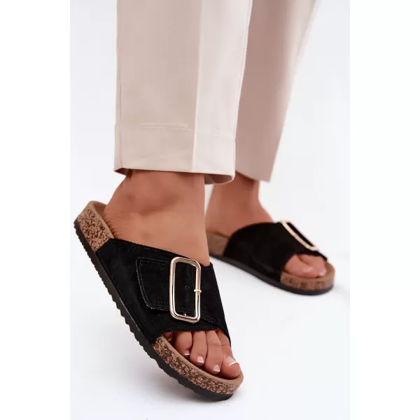  Dámske šľapky BOTO 26SD21-100 BLACK 