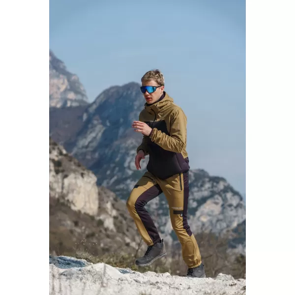  Pánske nepremokavé multi-šport nohavice NORDBLANC RIDGEWALK NBSPM8325 HNEDÁ 
