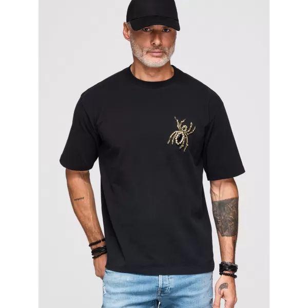  Pánske tričko OMBRE OM-TSCT-0277 BLACK 