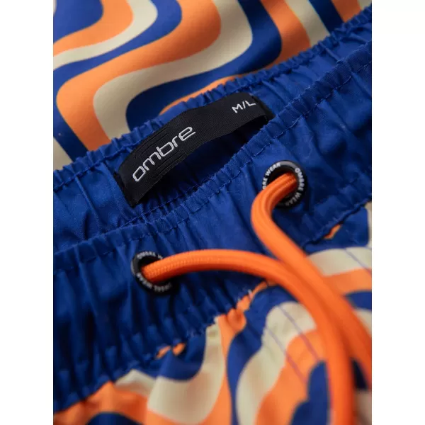  Pánske kraťasy OMBRE OM-SRSS-0221 ORANGE AND BLUE 