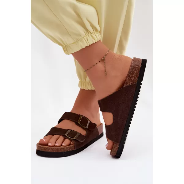 Dámske šľapky BOTO 2832 BROWN 